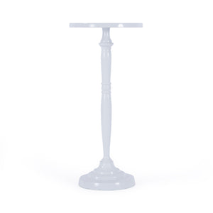 Butler Specialty Landon Outdoor Round Metal Pedestal Side Table - Elevate Your Space With Timeless Style And Durability Ivory Aluminum 4325472-butler