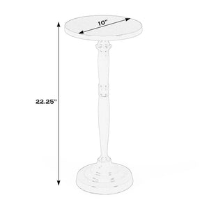 Butler Specialty Landon Outdoor Round Metal Pedestal Side Table - Elevate Your Space With Timeless Style And Durability Ivory Aluminum 4325472-butler