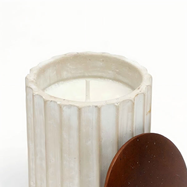 English Elm Jar Candle Ecomix Wax With Mango Wood Lid - Handcrafted Vanilla Lavender For Relaxation & Gifting B346P369766