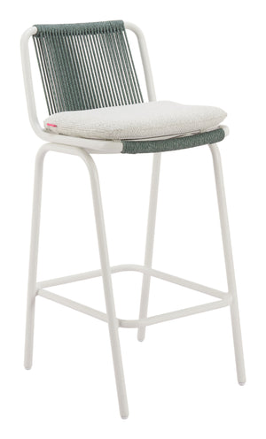 Zuo Modern Luft Barstool Set Of 2 - Chic White & Green Modern Design For Stylish Home Interiors And Spaces White 100% Olefin,Aluminum 704140-zuo-modern