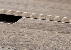 English Elm Computer Desk For Home Office - Modern Brown Laminate With Black Metal Frame & Storage Drawers B2710P219841