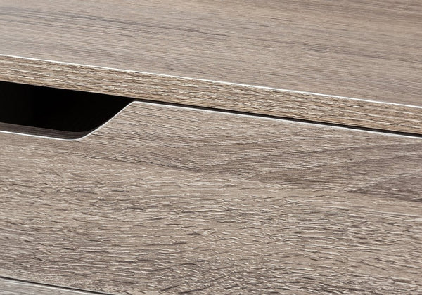 English Elm Computer Desk For Home Office - Modern Brown Laminate With Black Metal Frame & Storage Drawers B2710P219841