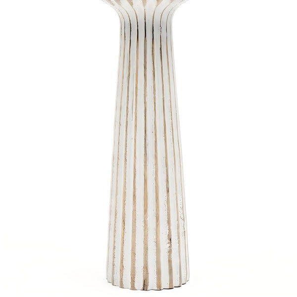 English Elm Decorative Wood Centerpiece Candle Holder - Elegant 12" Stand For Timeless Style & Warm Ambiance B346P336839