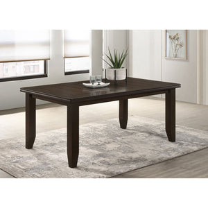 English Elm Cornish Cappuccino Casual Rectangle Dining Table — Solid Wood 66" Family Table in Dark Espresso Finish B062P350423