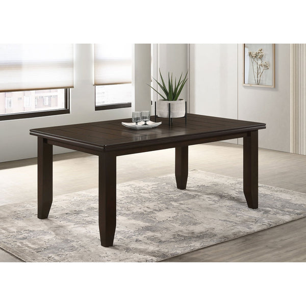 English Elm Cornish Cappuccino Casual Rectangle Dining Table — Solid Wood 66" Family Table in Dark Espresso Finish B062P350423
