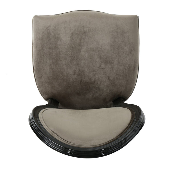 English Elm Christopher Knight Home® - Kd Dining Chair - Elegant Grey Velvet Upholstered Seat With Iconic Round Backrest & Fluted Legs 60352.00NVLT