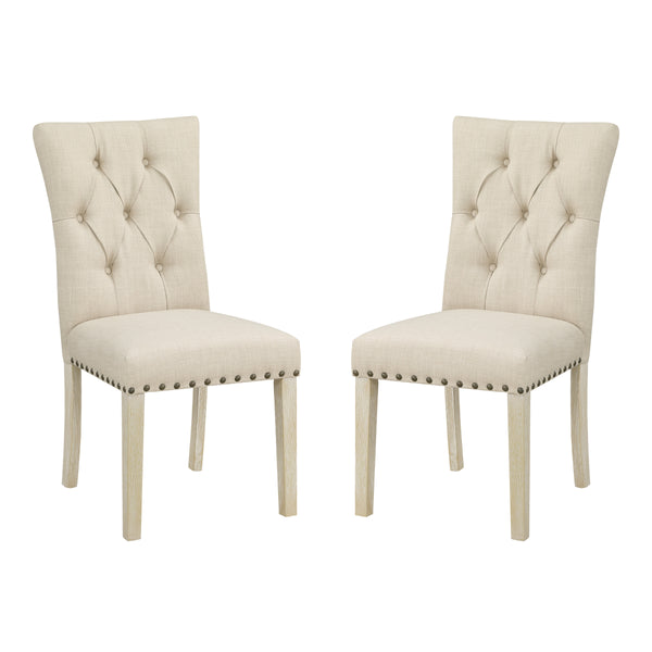 OSP Home Furnishings Preston Dining Chair  - Set of 2 Burlap