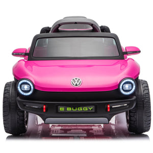 English Elm 12v Licensed Volkswagen Beetle Ride on Car with Remote Control and Suspension for Kids Pink W1578P416240
