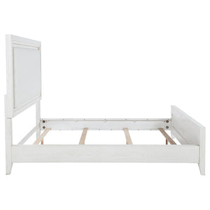 English Elm Hemlock Architectural Platform Bed Warm Wood Grain Headboard for Master Suite B062S01593