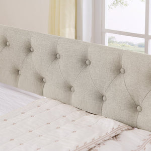 English Elm Twin Daybed with Pull Out Trundle Usb Charging Tufted Upholstered Sofa Guest Bed Beige W1413S00156