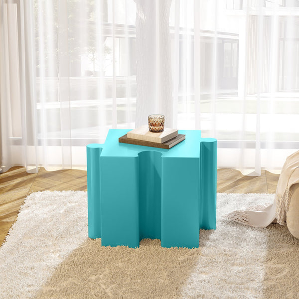 English Elm Christopher Knight Home® - Puzzle Art Side Table - Modular Light Blue Mgo Design For Indoor & Outdoor Use, Custom Configurations N770P347932L