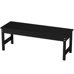 English Elm Outsunny Two Person Outdoor Hdpe Patio Bench Slatted Backless Weather Resistant W2225P485626