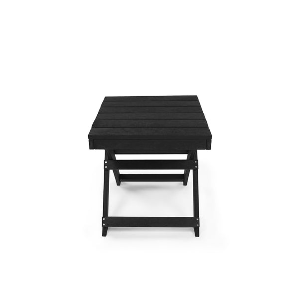 English Elm Seaview Recycled Hdpe Outdoor Folding Side Table Uv Resistant Patio Deck Use Black B2745P409721