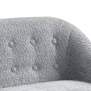 English Elm Chenille Kids Sofa with Tufted Back and Wooden Legs for Playroom, Durable Plush Upholstery Comfort Gray B016P402323