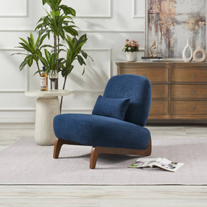 English Elm Modern Plush Accent Chair Heavily Padded Seat with Pillow for Living Room or Office W2085P381045