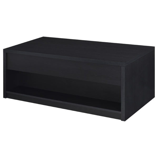 English Elm Fletcher Lacquered High Gloss Coffee Table with Open Shelf for Modern Living Rooms B062P447736