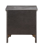 English Elm Rustic Grey Oak 2-Drawer Nightstand