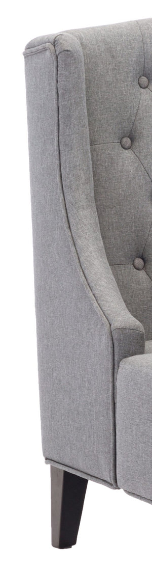 English Elm 1pc Wingback Accent Chair Diamond Tufted Polyester Upholstery Formal Living Room Seat B011P201978