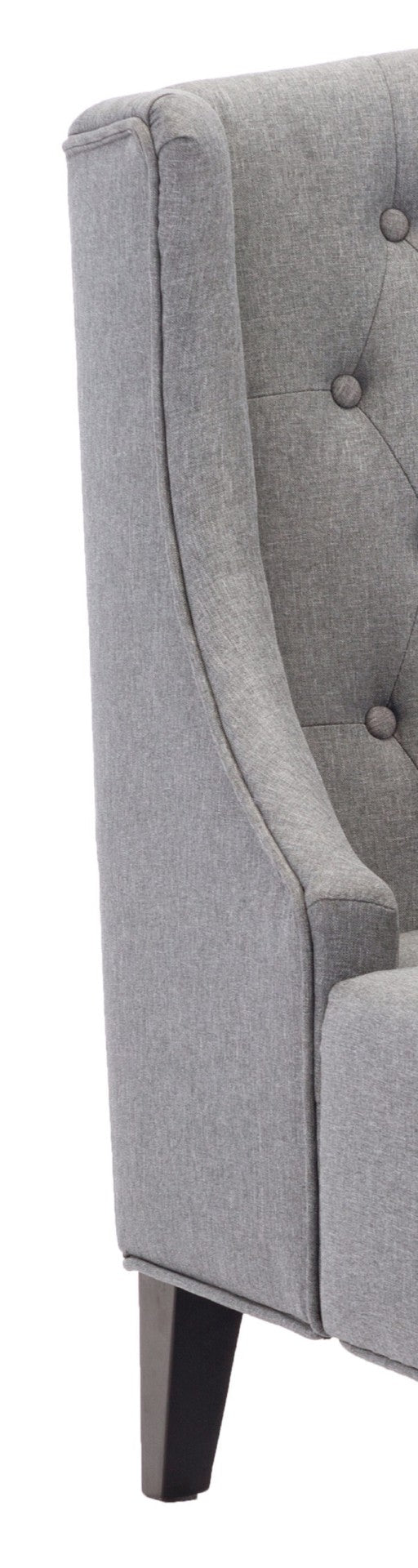 English Elm 1pc Wingback Accent Chair Diamond Tufted Polyester Upholstery Formal Living Room Seat B011P201978