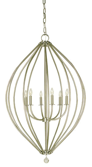 Framburg 6-light Chandelier With Crystal Accents - Elegant Design For Casual To Formal Spaces, Made In Usa Brushed Nickel Metal 4346 Bn