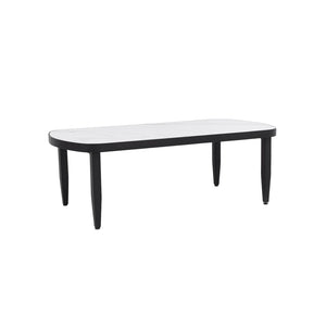 English Elm Modern Sintered Stone Arc Outdoor Coffee Table with Rust-free Aluminum Patio Base W1886P428286