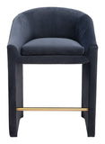 Emas Counter Stool Midnight Gray 109992 Zuo Modern