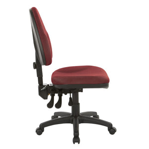 OSP Home Furnishings Dual Function Ergonomic Office Chair with Lumbar Support and Adjustable Foam Seat 36420-298