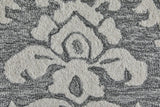 Feizy Rugs Belfort Hand-tufted Wool Rug - Timeless Floral & Botanical Designs For Elegant Home Décor Style Gray,Ivory,Black Wool 8698a26fchl000p00