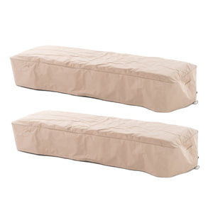 English Elm Christopher Knight Home® - 60005.00MP2 Waterproof Chaise Lounge Set Cover Beige – Eco-Friendly 100% Polyester, Lightweight Foldable Protection N775P237667B