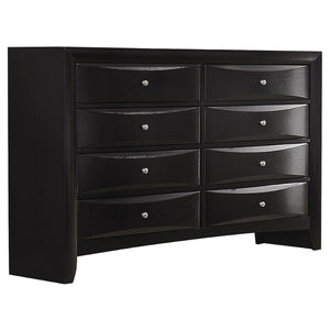 English Elm Roxbury Mid-century California King Bedroom Set with Walnut Veneer and Tufted Headboard B062S00783