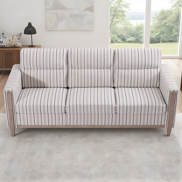 English Elm Comfortable Three Seat Sofa with Rubberwood Legs and High Resilience Cushions for Living Rooms W680P409363