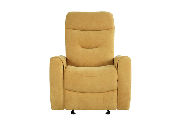 English Elm Paterson Microsuede Velvet Rocker Recliner Plush Swivel Chair for Living Room Yellow B078P497897