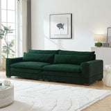 Mid-Century 104.72'' Green Upholstered Sofa for Livingroom, Bedroom, Apartment, Home Office