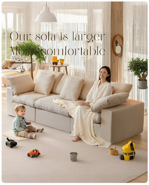 English Elm Modular Sectional Sofa - Space-Saving Minimalist Design, Comfy Sleeper For Modern Living Rooms & More W3622S00003