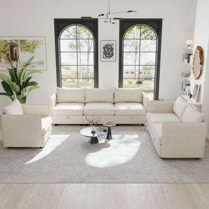 English Elm Modular Sectional Sofa Set With Storage - Versatile 1+2+3 Seating Options For Living Room Comfort W680S00025