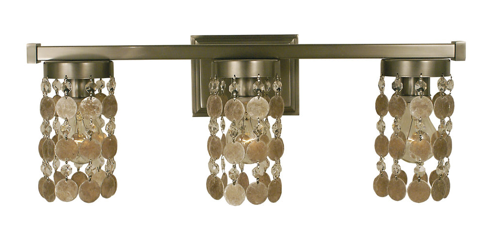 Framburg 3-light Elegant Crystal And Mica Sconce - Usa-made Fixture For Warmth And Glamour In Any Space Brushed Nickel Metal 4363 Bn