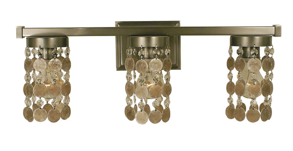Framburg 3-light Elegant Crystal And Mica Sconce - Usa-made Fixture For Warmth And Glamour In Any Space Brushed Nickel Metal 4363 Bn