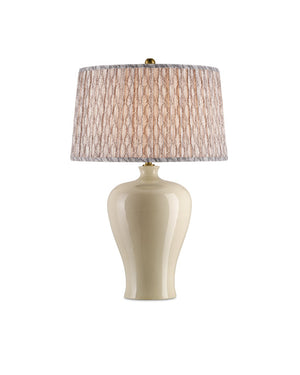 Currey & Company Plume Elegant Gray Pleated Lamp Shade - Unique Fan-like Design By Lacefield Designs For Chic Spaces Gray Cotton 0900-6005-currey-company