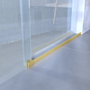 English Elm Anti-splash Low Profile Shower Threshold Seal Strip for Modern Transitional Bathrooms Brushed Gold W1920P416269