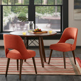 INK+IVY Nola Casual Dining Side Chair (Set of 2) II100-0117 Orange/Dark Brown