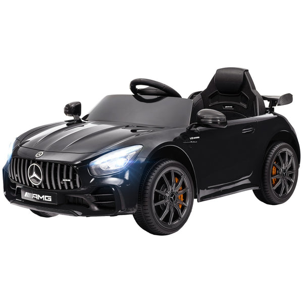 English Elm Qaba 12v Toddler Electric Motorcycle with Twist Throttle Rear Suspension Training Wheels Black W2225P249899