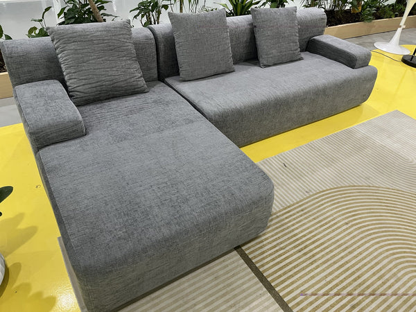 English Elm Cloud boneless sofa with anti-slip base, memory foam deep-seat modular sleeper, storage pocket comfort LIGHT GREY W861S00015