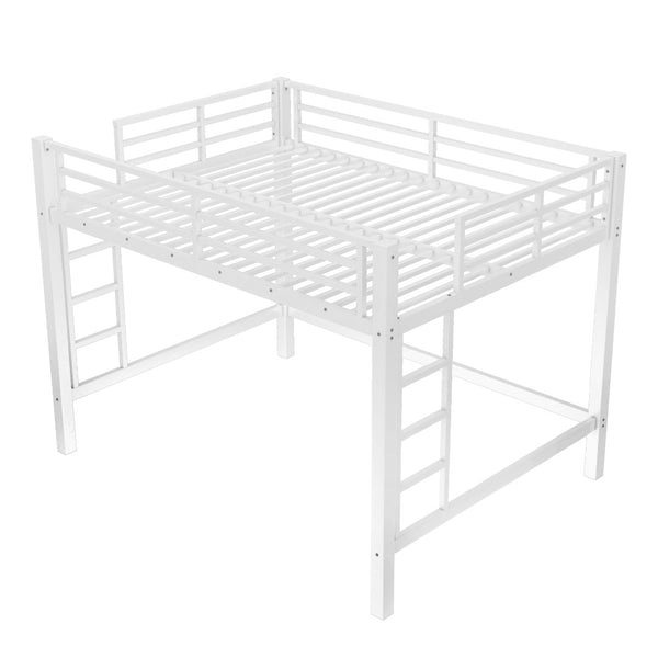 English Elm Twin Xl Solid Pine Loft Bed with Built-in Led Lighting and Storage Shelves W1580S00570