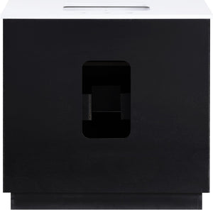 Meridian Furniture Willard Solid Wood Bathroom Vanity with Engineered Stone Top and Soft Close Drawer Storage Black 36 inches 436Black-36