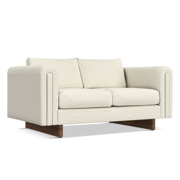 English Elm Jones 61 inch Loveseat with Eco-Friendly Polyester Upholstery, High-Density Foam Comfort & Durable Frame Ivory B136P364291