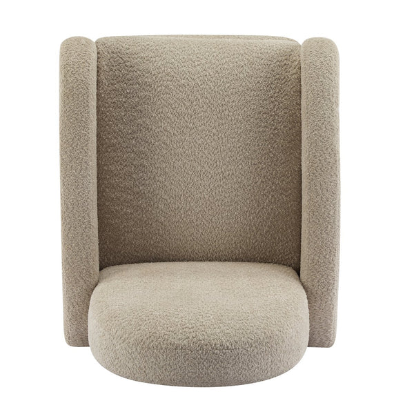 English Elm Christopher Knight Home® - 360 Swivel and Glider Recliner Chair with Boucle Upholstery, Solid Wood Base, Smooth Rocking Comfort Almond N771P207029V