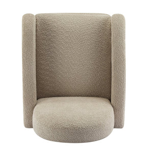 English Elm 360 Swivel Glider Recliner with Solid Wood Base Contemporary Upholstered Lounge Chair Almond N771P363407V