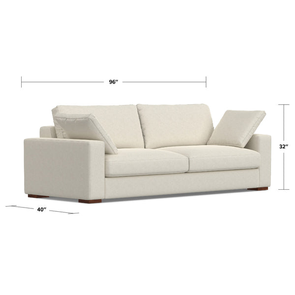 English Elm Charlie Oversized Deep Seater Sofa - Eco-Friendly Cream Fabric, Plush Comfort, Perfect For Lounging B136P199253