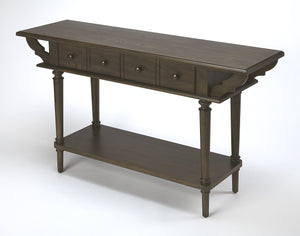 Butler Specialty Talia Spacious Rectangular Wood Console Table With 2 Drawers And Open Shelf For Entryway & Living Room Dark Brown Rubberwood Solids,Ash Veneer,Mdf,Antique Brass Finished Steel Hardware 4375403-butler