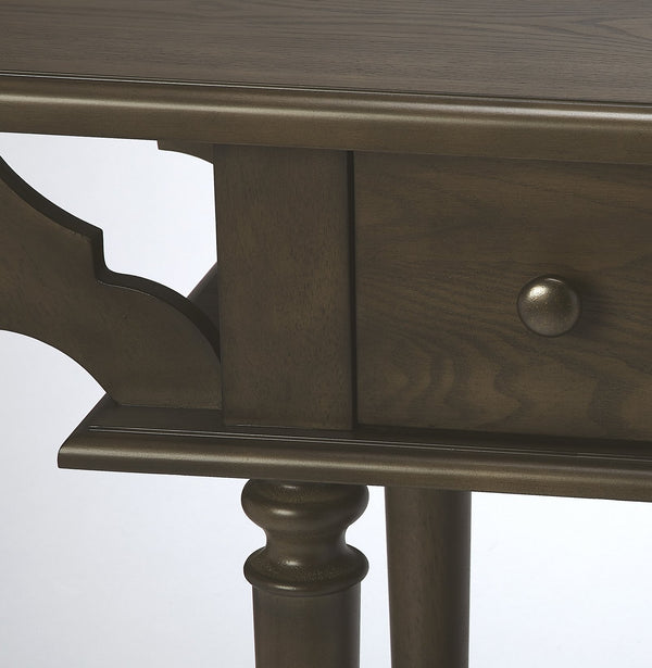 Butler Specialty Talia Spacious Rectangular Wood Console Table With 2 Drawers And Open Shelf For Entryway & Living Room Dark Brown Rubberwood Solids,Ash Veneer,Mdf,Antique Brass Finished Steel Hardware 4375403-butler